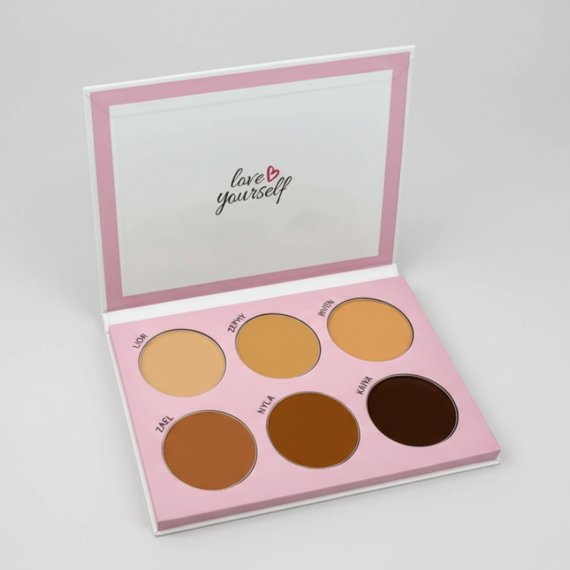 Professional-grade concealer palette for natural, polished finishing in salons and by brow artists
