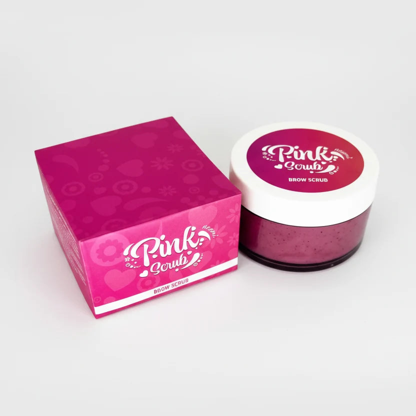 Gentle exfoliating brow scrub designed to remove dead skin cells and impurities before lamination and tinting