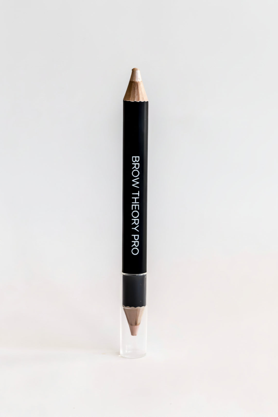 Brow Theory Pro Brow Highlighting Duo featuring a matte pink highlighter and champagne shimmer for defining and brightening the brows.